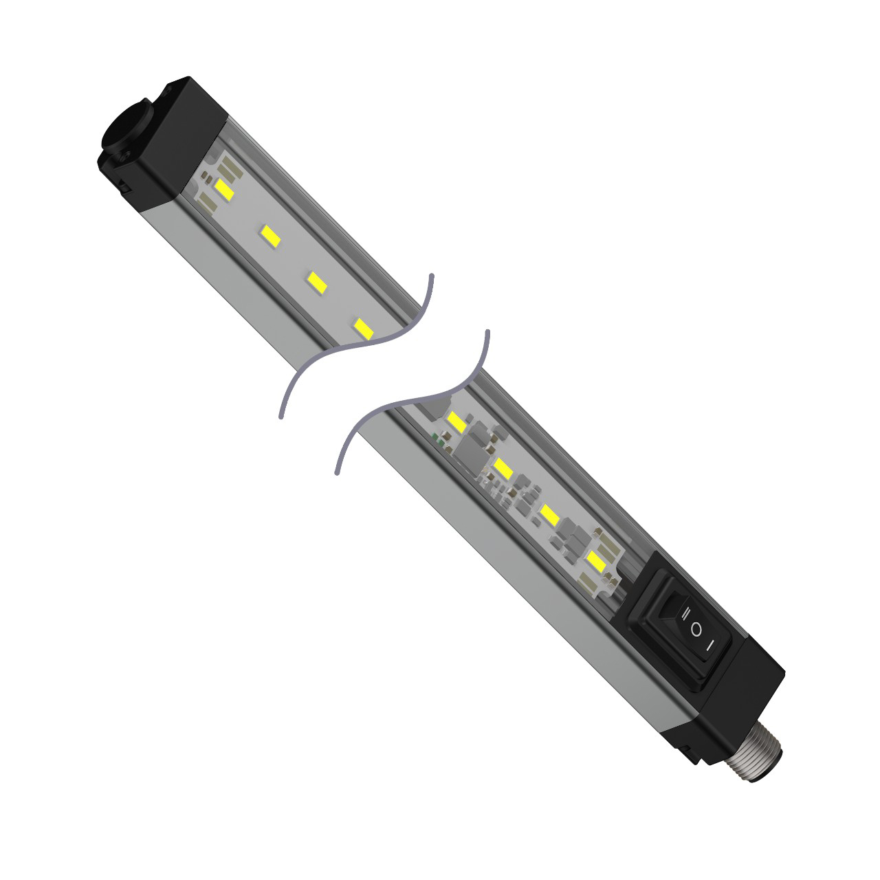 Banner Engineering LED Machine Light; Rectangular; 457 x 28 x 21mm; Warm White Light; 12-30VDC; IP50; M12 Quick Disconnect